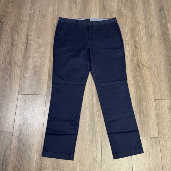 J.Crew 770 Straight-Fit Core Stretch Chino Pants Mens W36 L32 Blue AR886 Twill - Picture 4 of 9